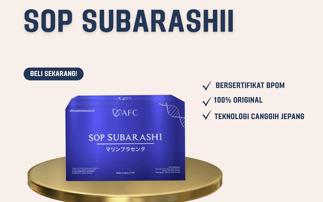 SOP Subarashii Suplemen Jepang Terbaik, Resmi & Terpercaya
