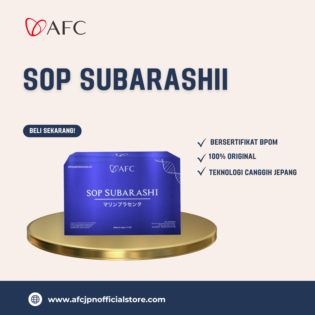 SOP Subarashii Suplemen Jepang Terbaik, Resmi & Terpercaya