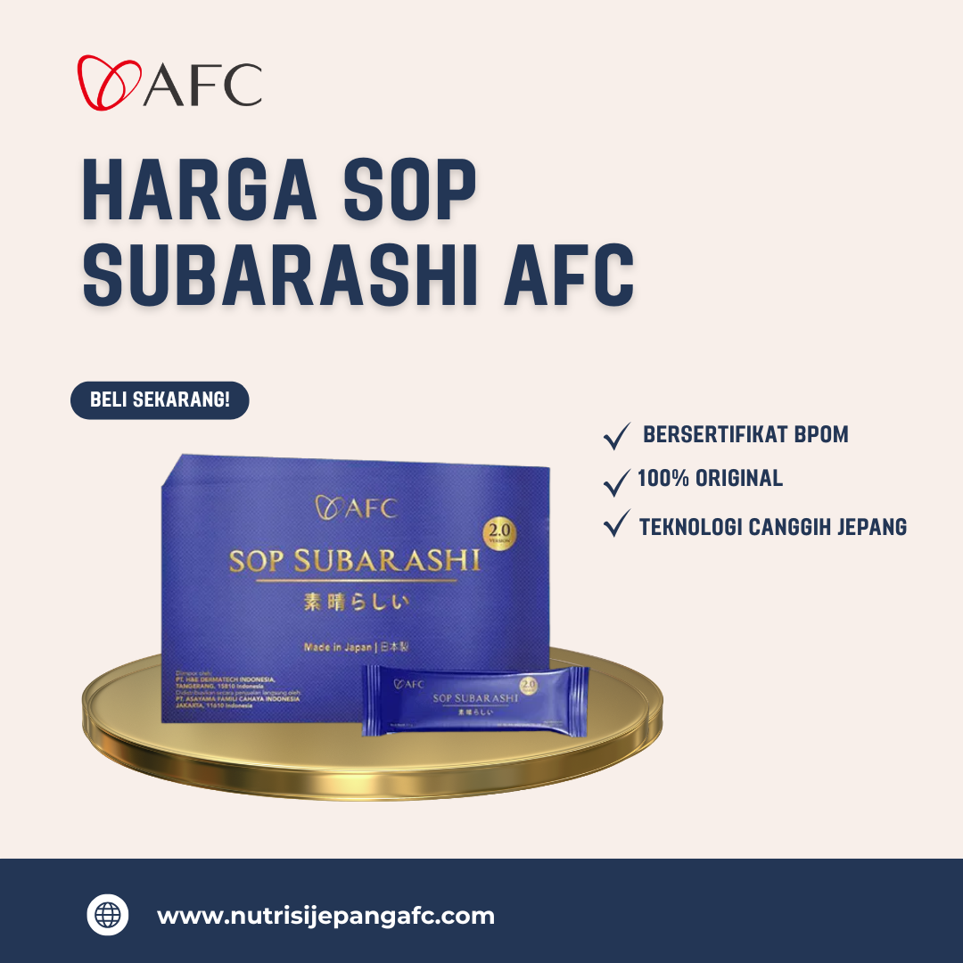 Harga SOP Subarashi AFC Terbaru | Penawaran Spesial 2025