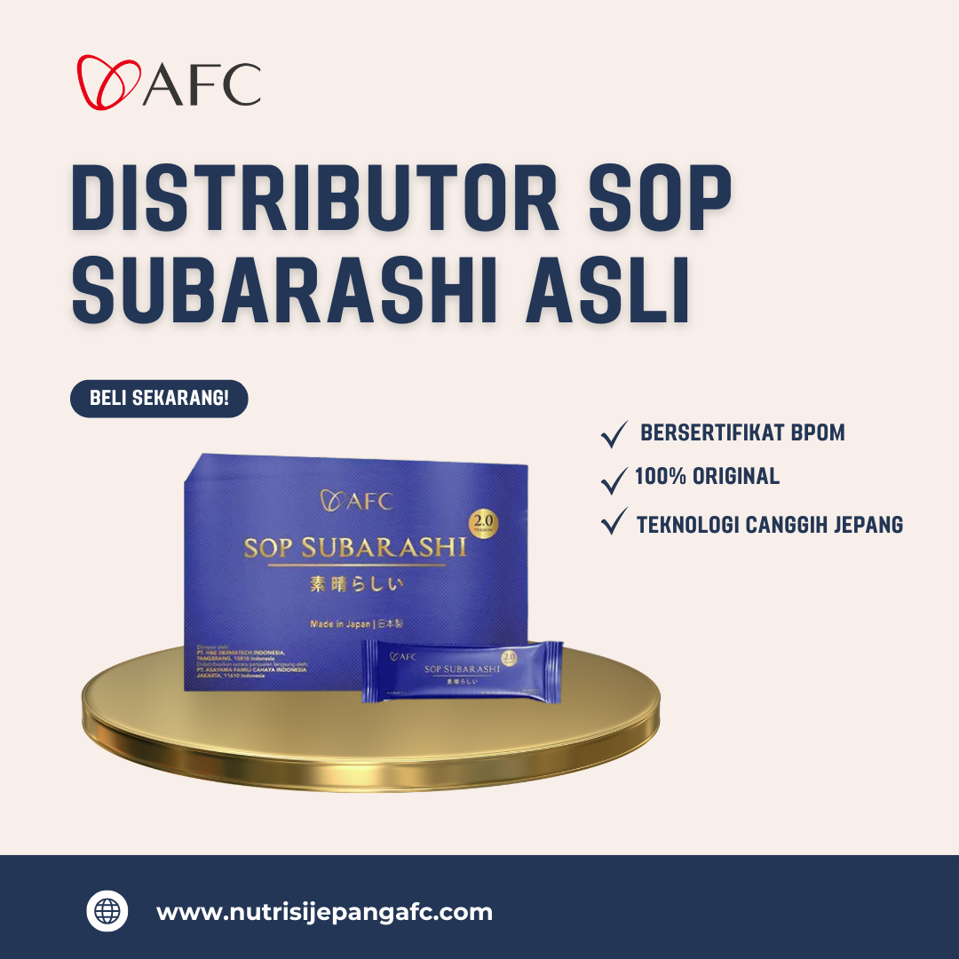 Distributor SOP Subarashi Asli | Jaminan Produk Original